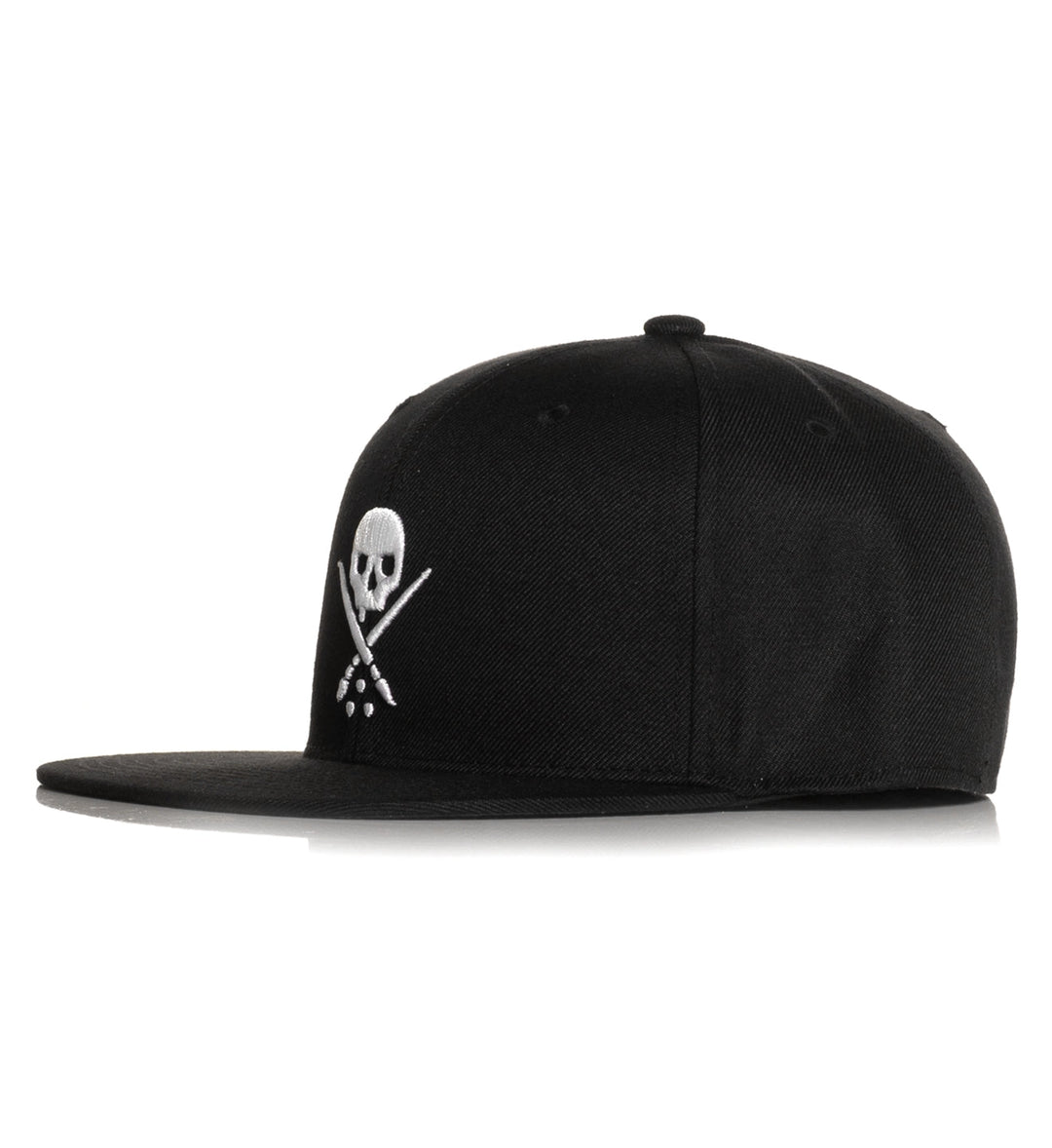 Badge Fitted Hat - Black