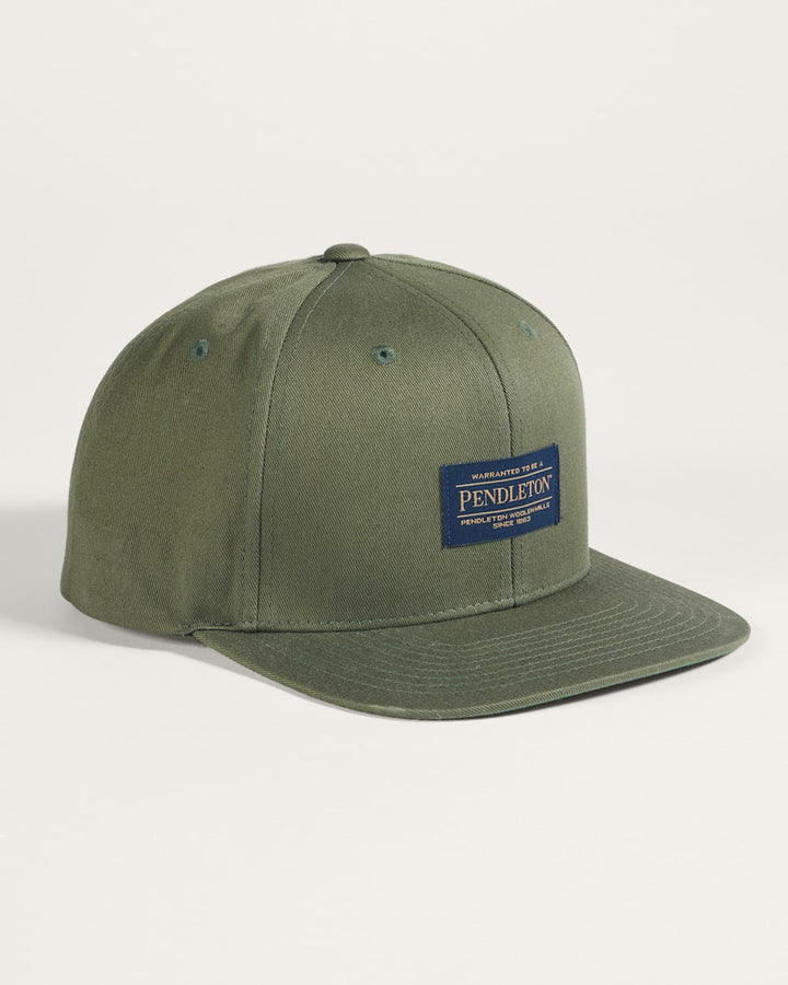 Logo Flat Brim Hat - Army Green