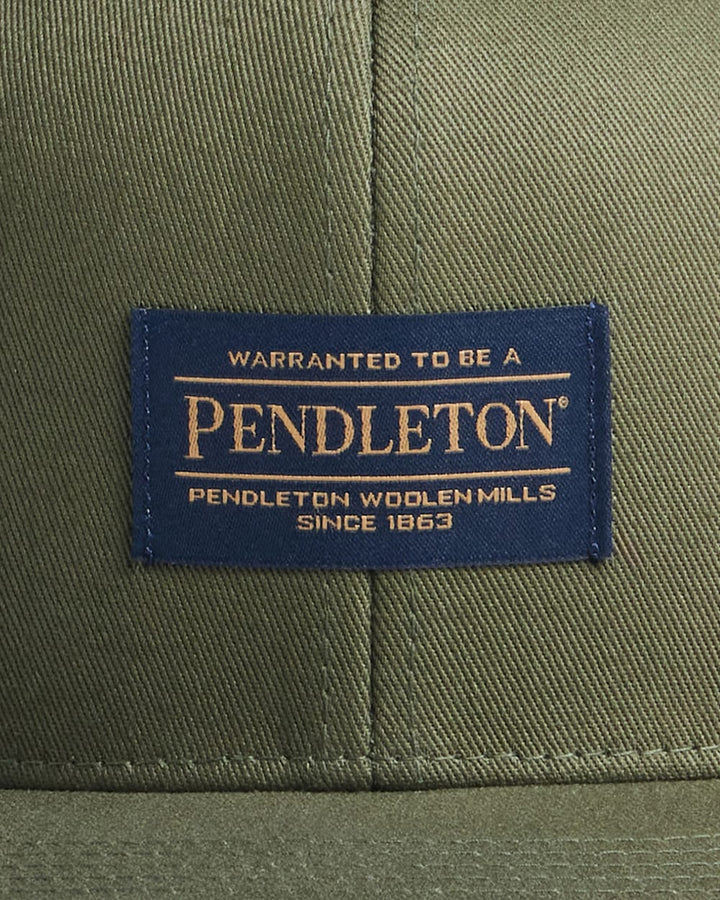 Logo Flat Brim Hat - Army Green