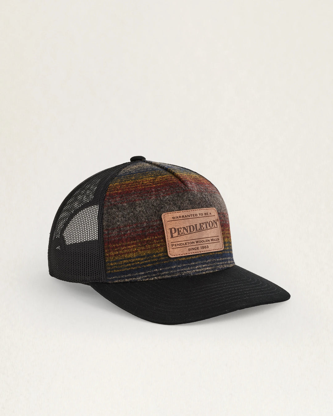 Wool Trucker Brown Multi Ombre Stripe
