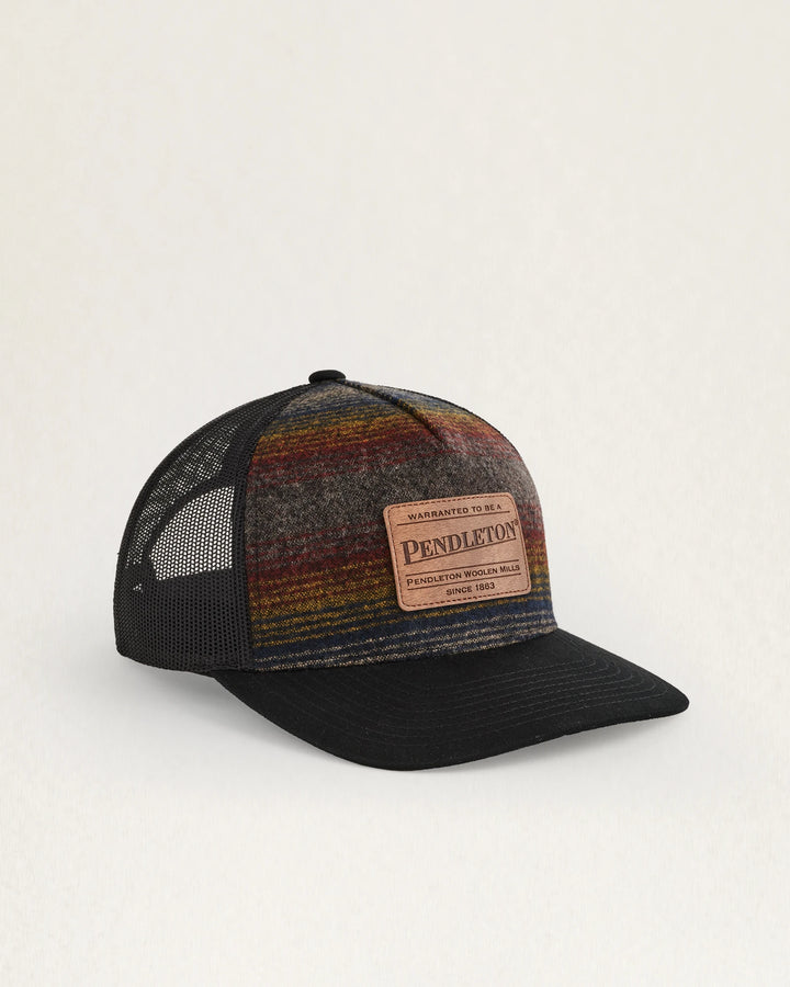 Wool Trucker Brown Multi Ombre Stripe