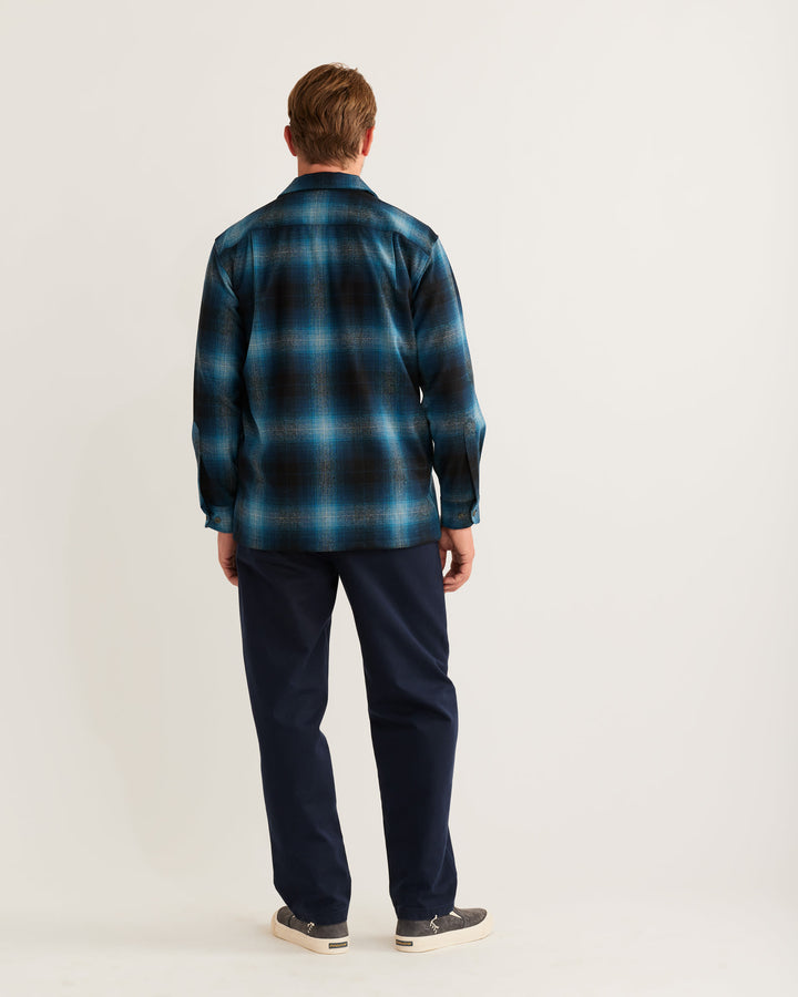 Plaid Board Shirt - Turquoise Ombre