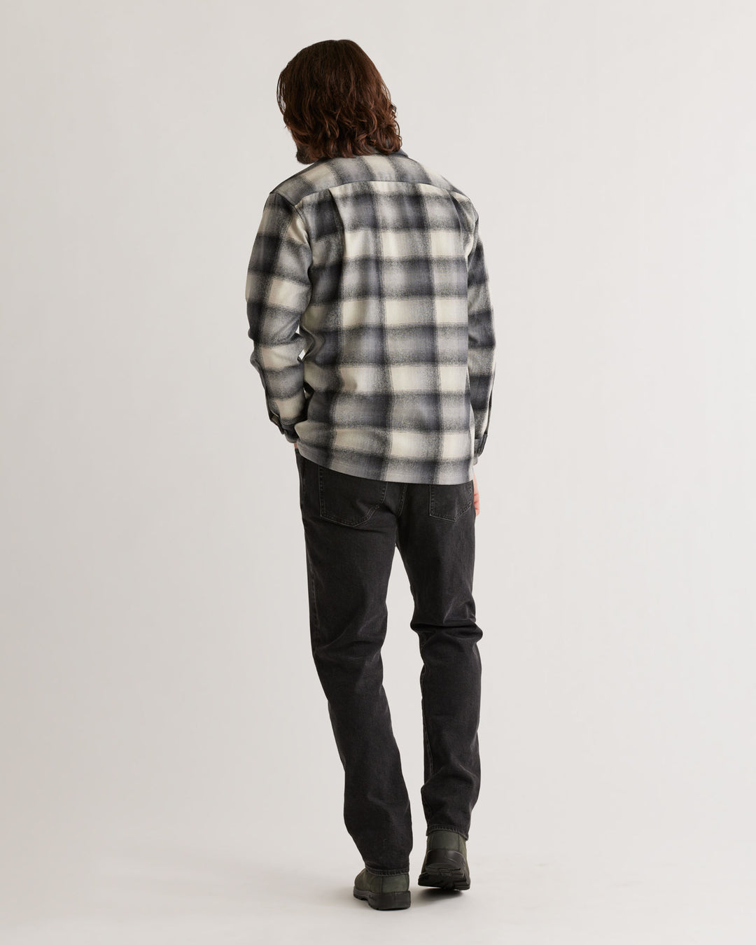 Plaid Board Shirt - Tan/Slate Ombre