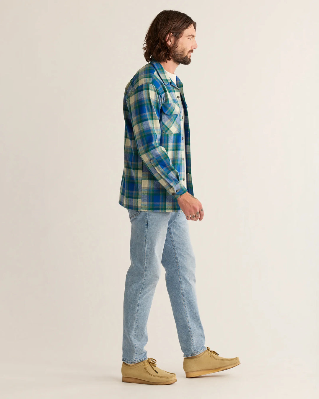 Plaid Board Shirt - Blue/Green