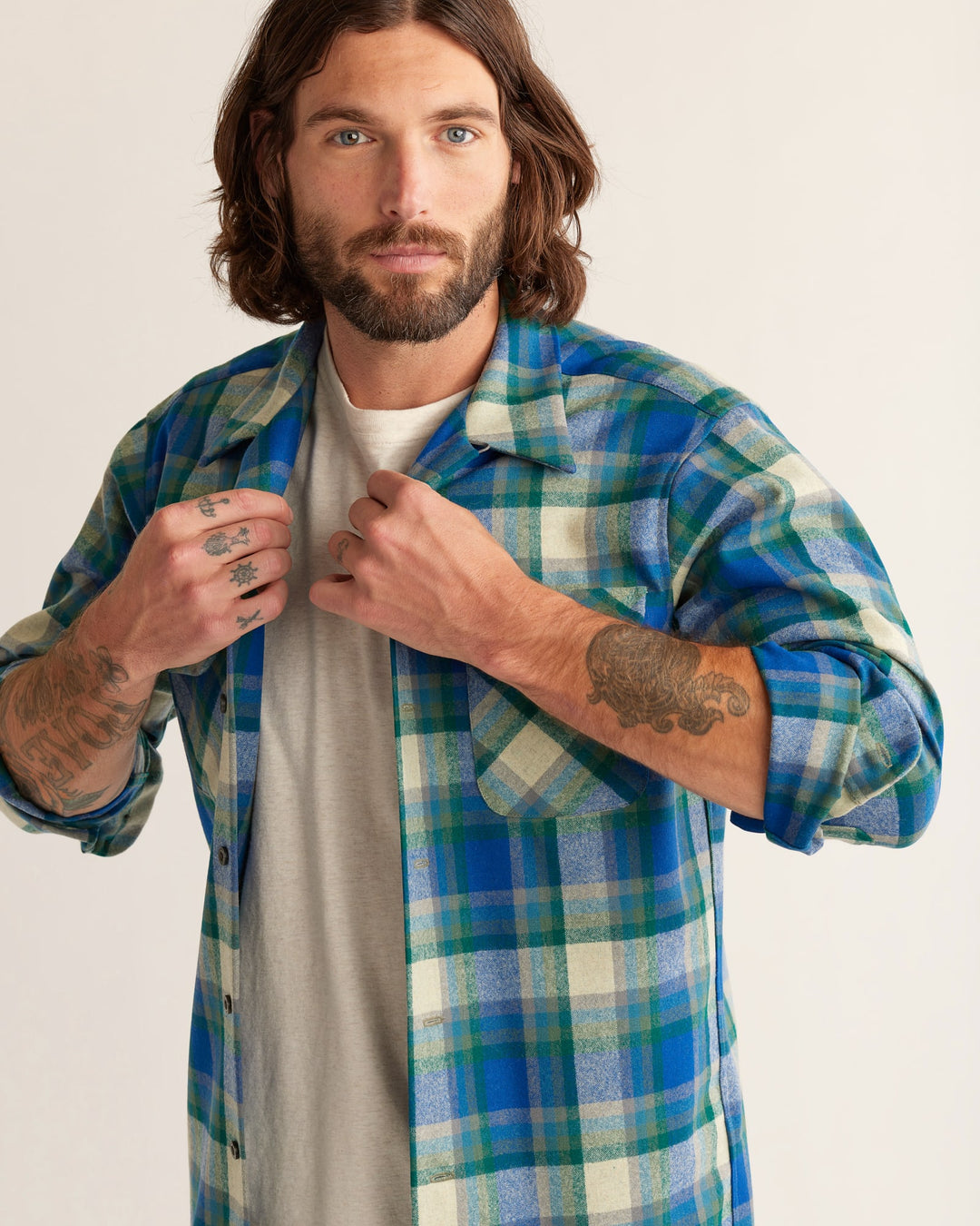 Plaid Board Shirt - Blue/Green