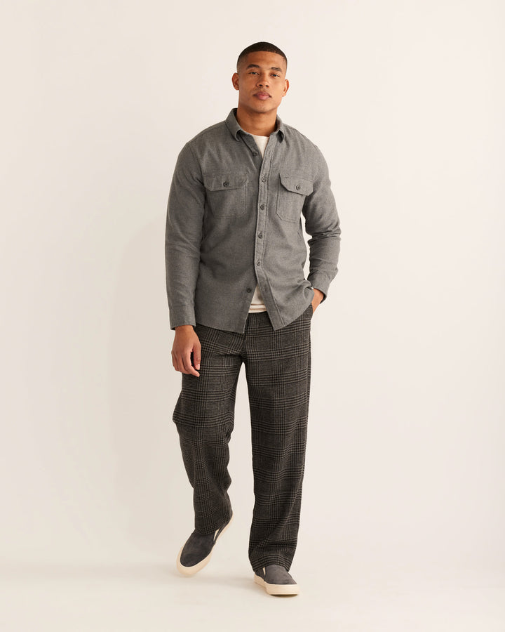 Burnside Flannel Shirt - Charcoal Heather