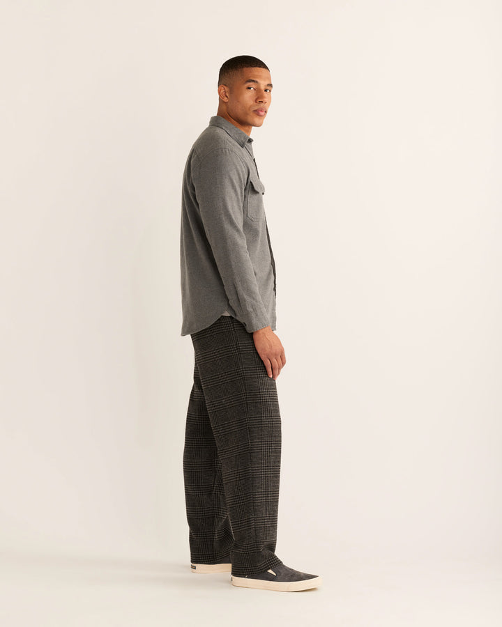 Burnside Flannel Shirt - Charcoal Heather