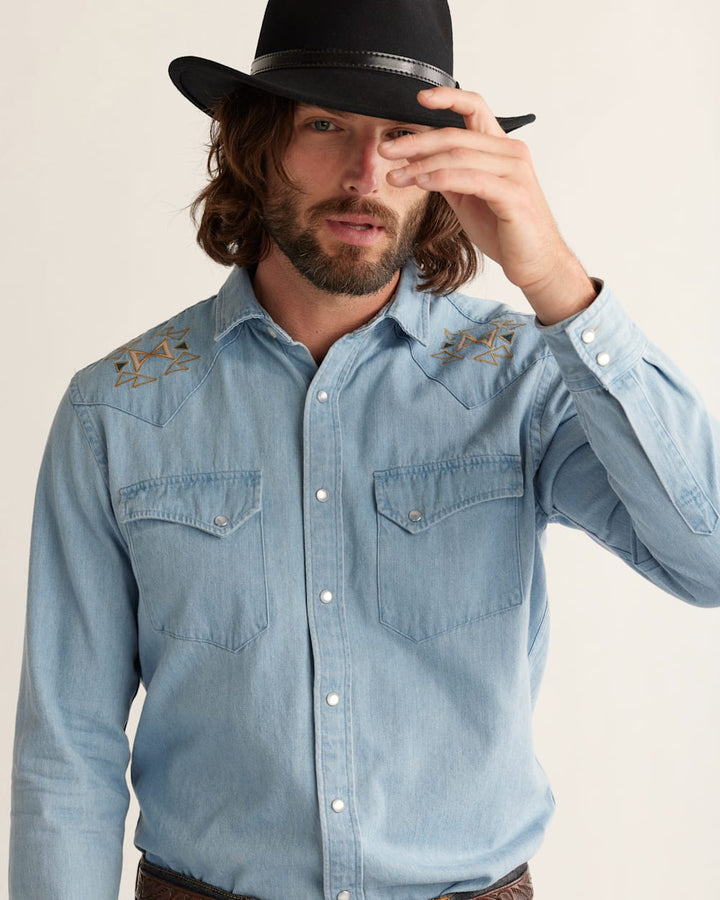 Chandler Embroidered Denim Shirt