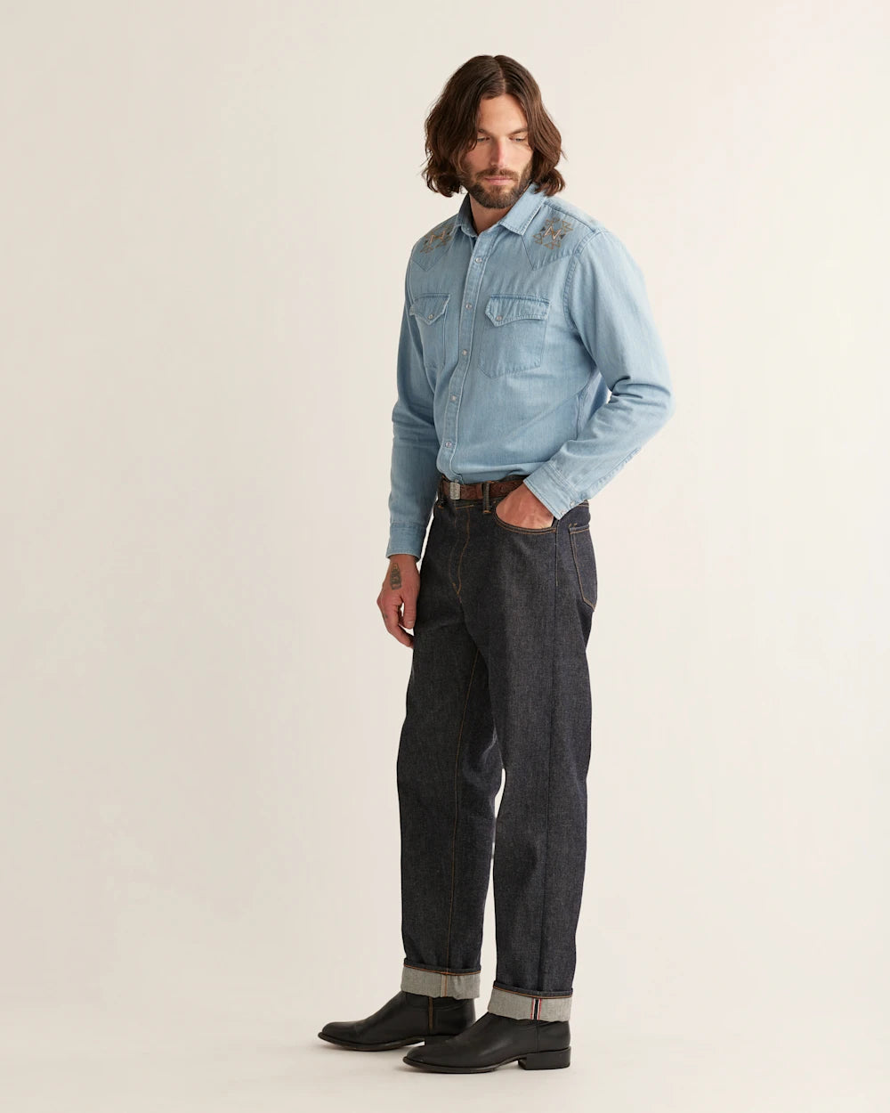 Chandler Embroidered Denim Shirt