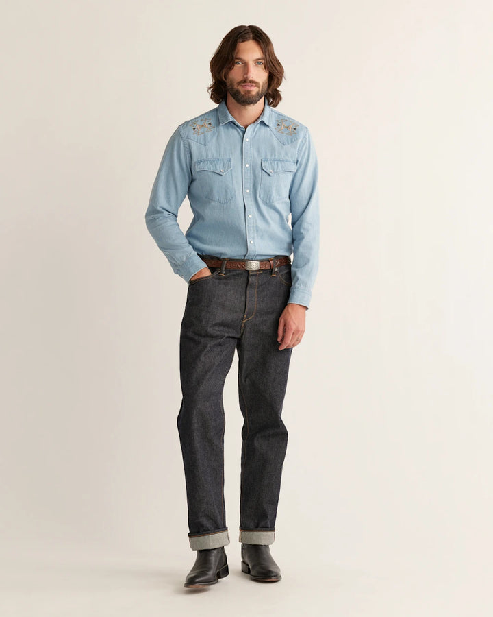 Chandler Embroidered Denim Shirt