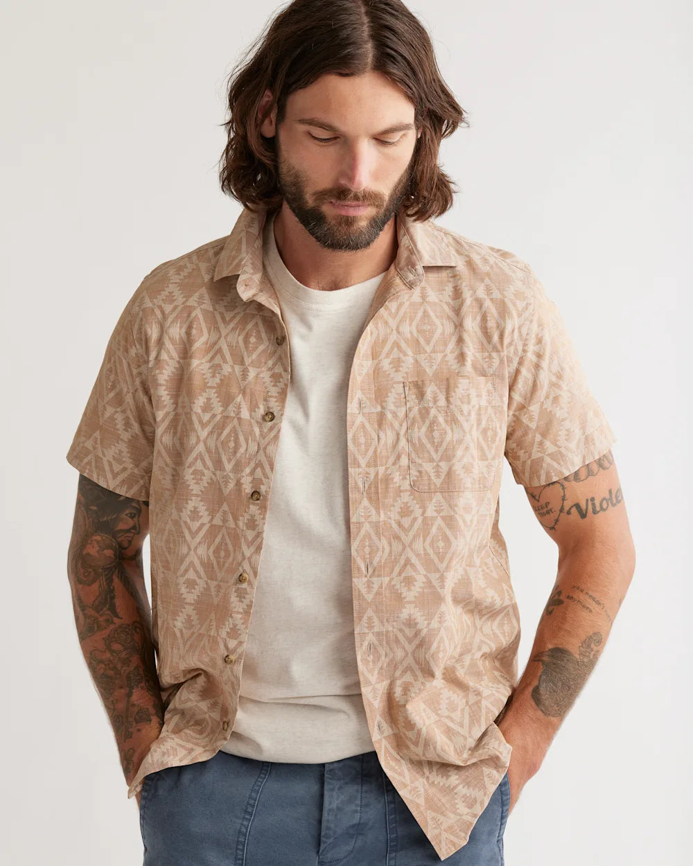 Deacon Chambray Shirt - Brown Peak Raptor