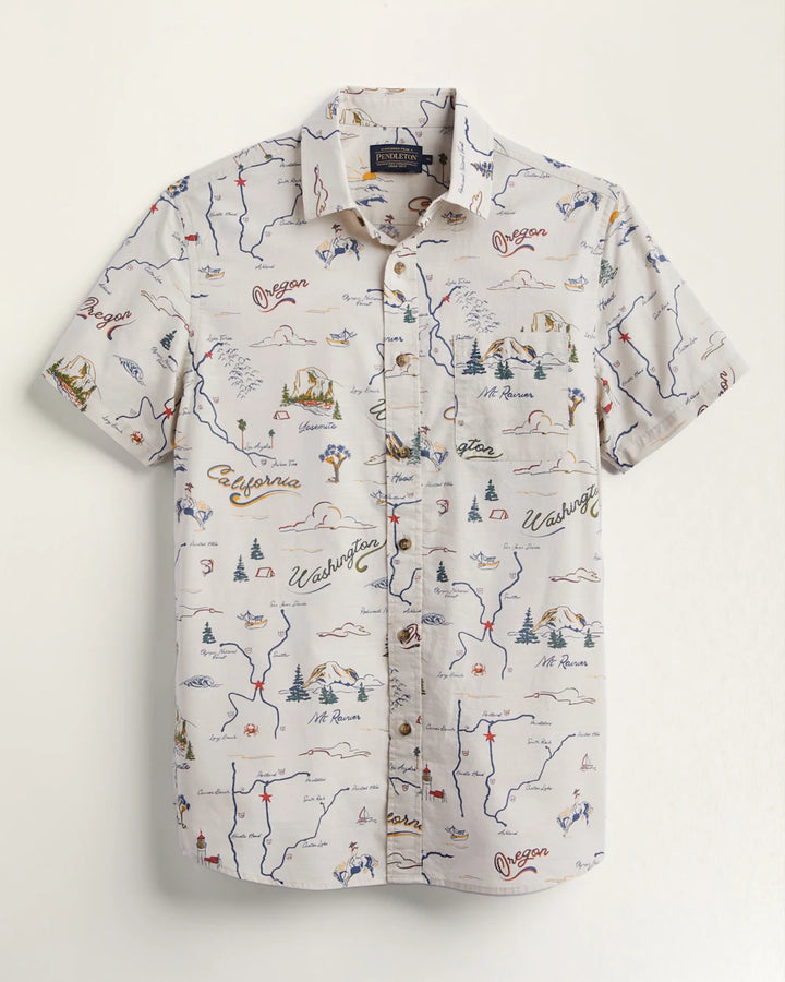 Shoreline Short Sleeve Shirt - Tan/Route 101