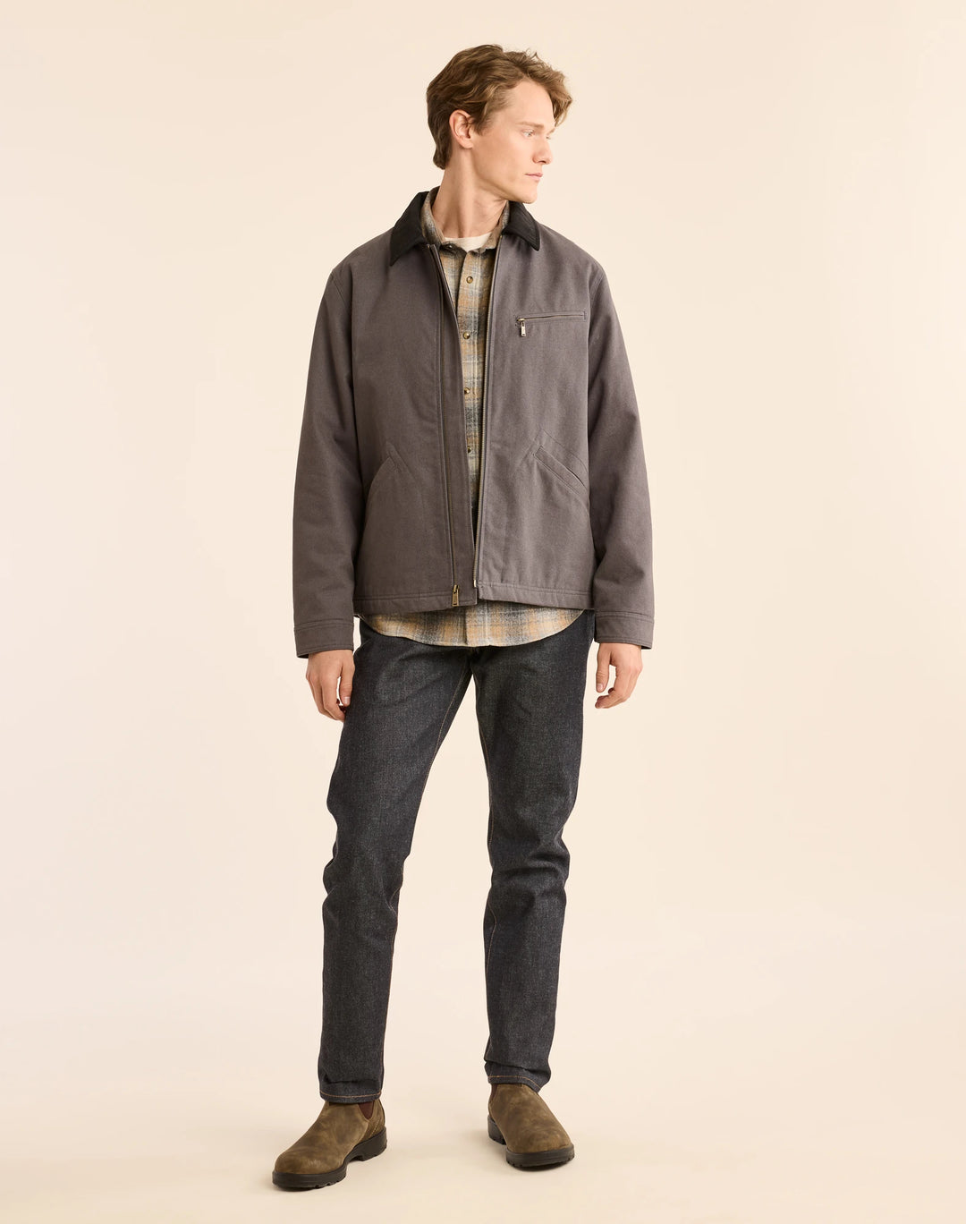 Tahoma Canvas Trucker Jacket - Ash