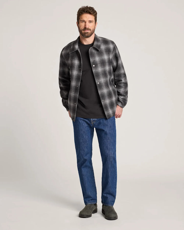 Quilted Wool Coaches Jacket