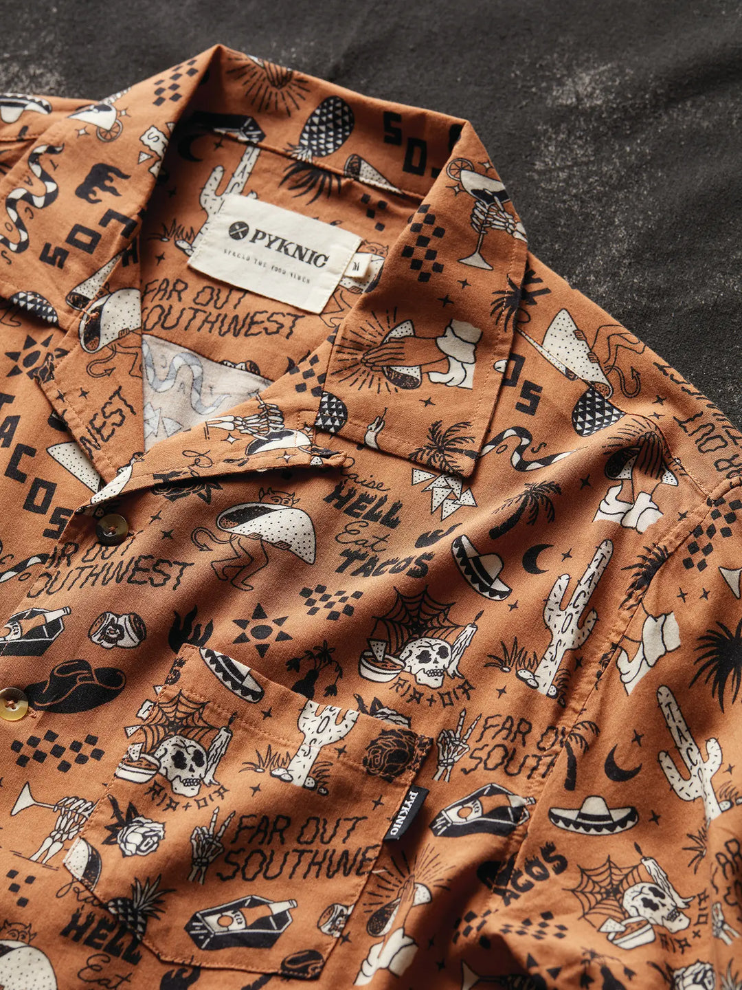 Raise Hell Eat Tacos Button Up