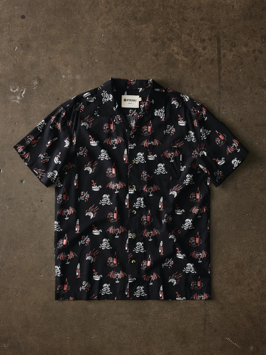 Le Sigh French Wine Cheese Baguettes &amp; Croissants Button-Up