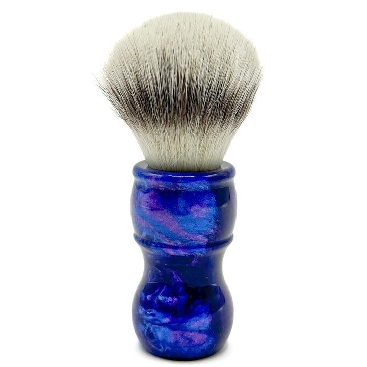Parker Deluxe Iridescent Blue Handle Synthetic Brush