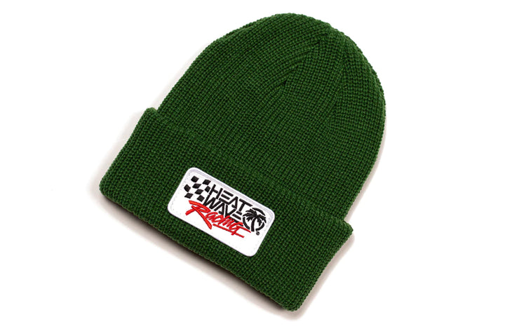 Checker Bandit Green Beanie
