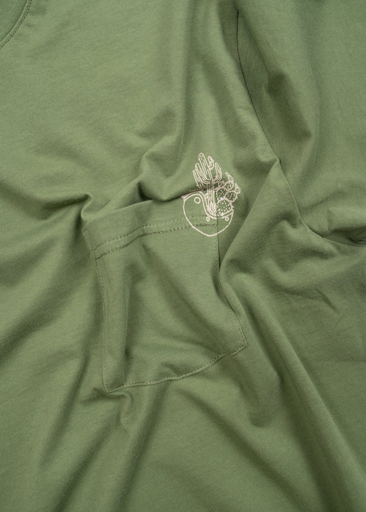 On The Road Pocket Tee- Green