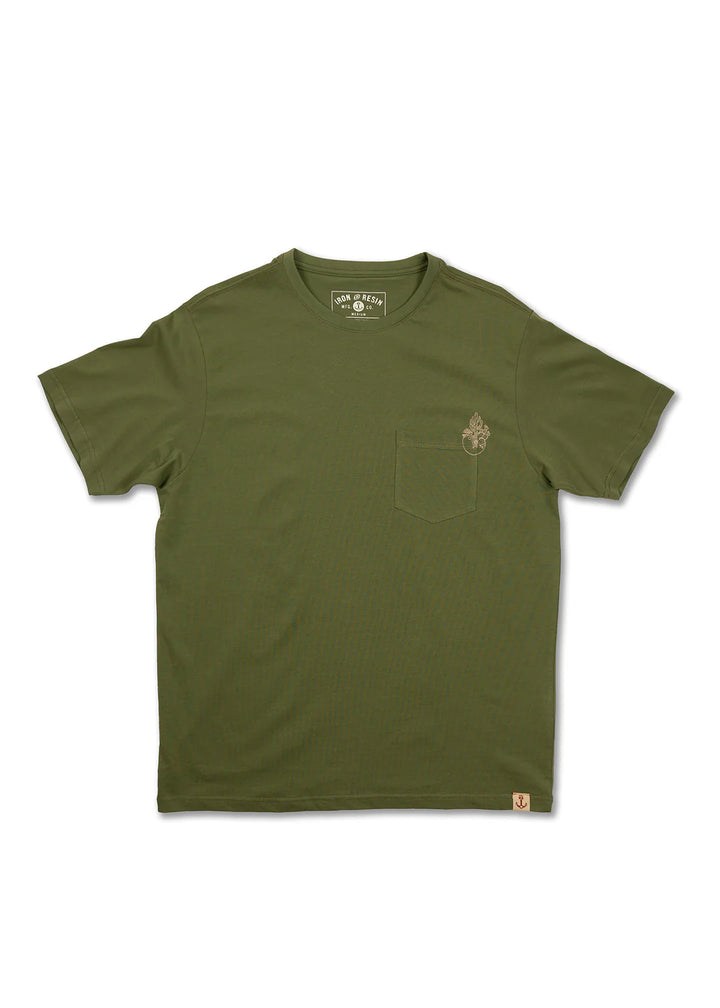 On The Road Pocket Tee- Green