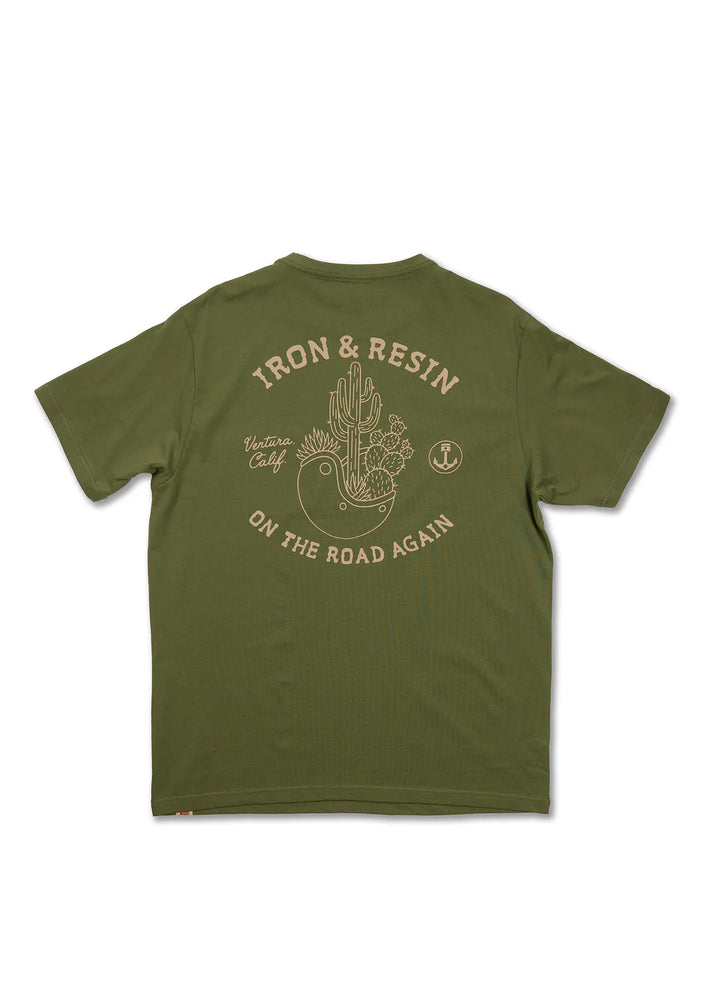 On The Road Pocket Tee- Green
