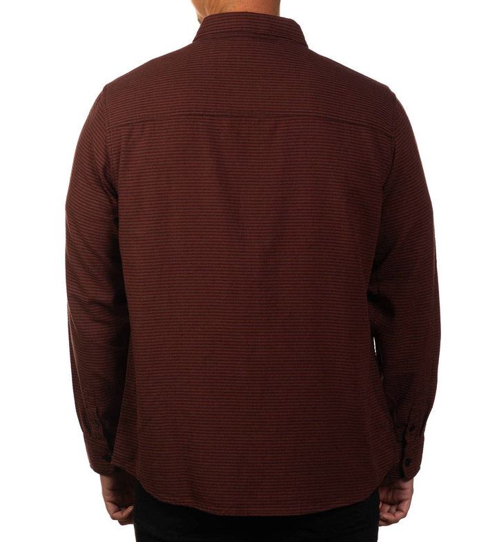 Stripe Flannel - Rust/Black