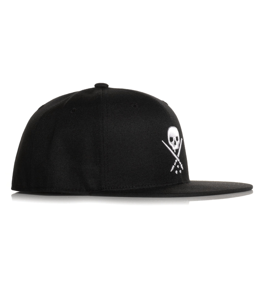 Badge Fitted Hat - Black