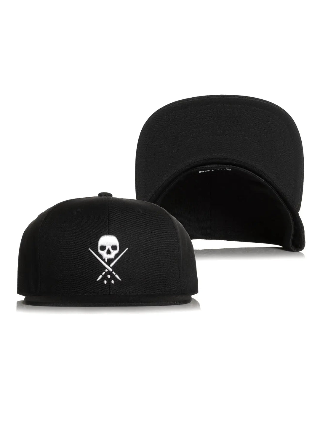 Badge Fitted Hat - Black