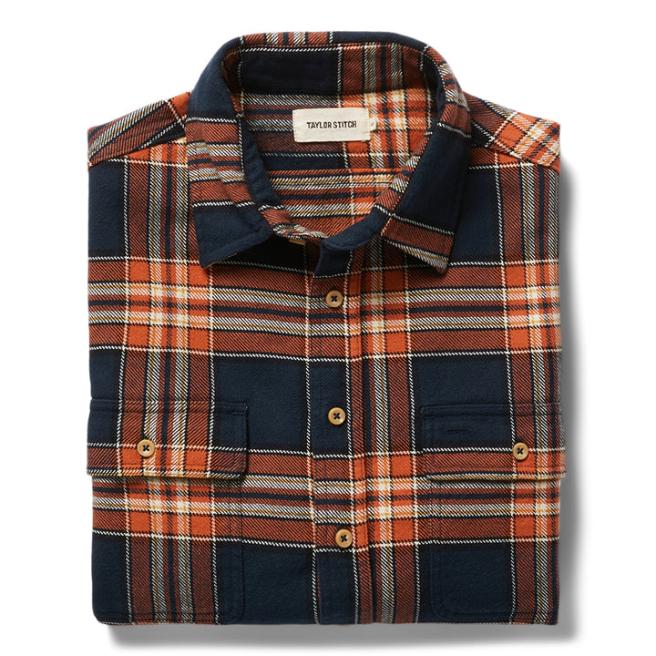 The Ledge Shirt in Rust Plaid