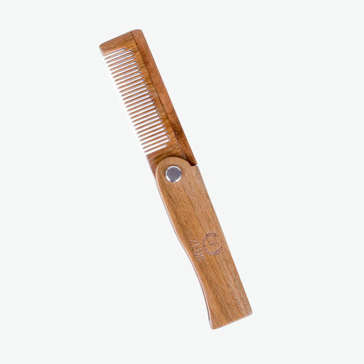 Organic Sandalwood Beard Foldable Comb