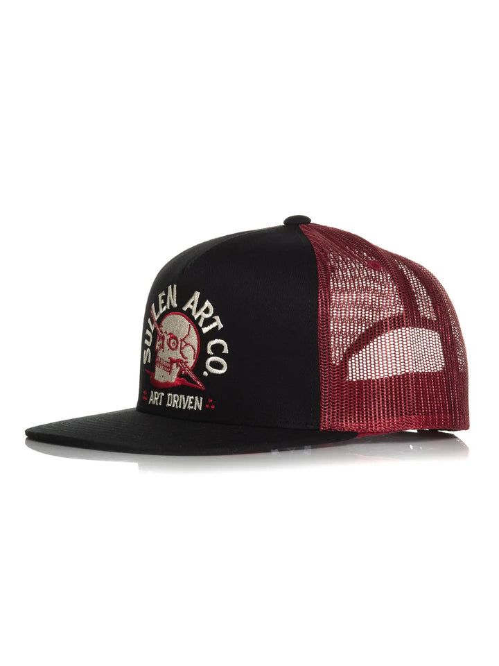 Run Through Snapback Trucker Black/Cardinal