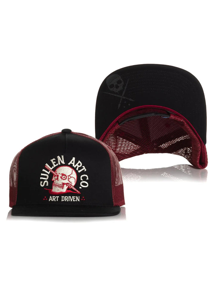 Run Through Snapback Trucker Black/Cardinal