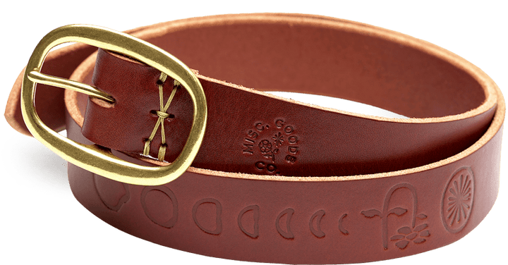 Moon Is Down Leather Belt