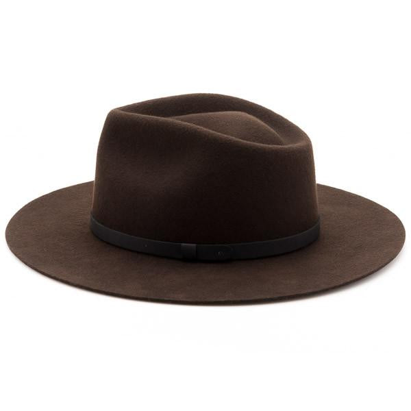 Yellow 108 Dylan Fedora - Dark Brown