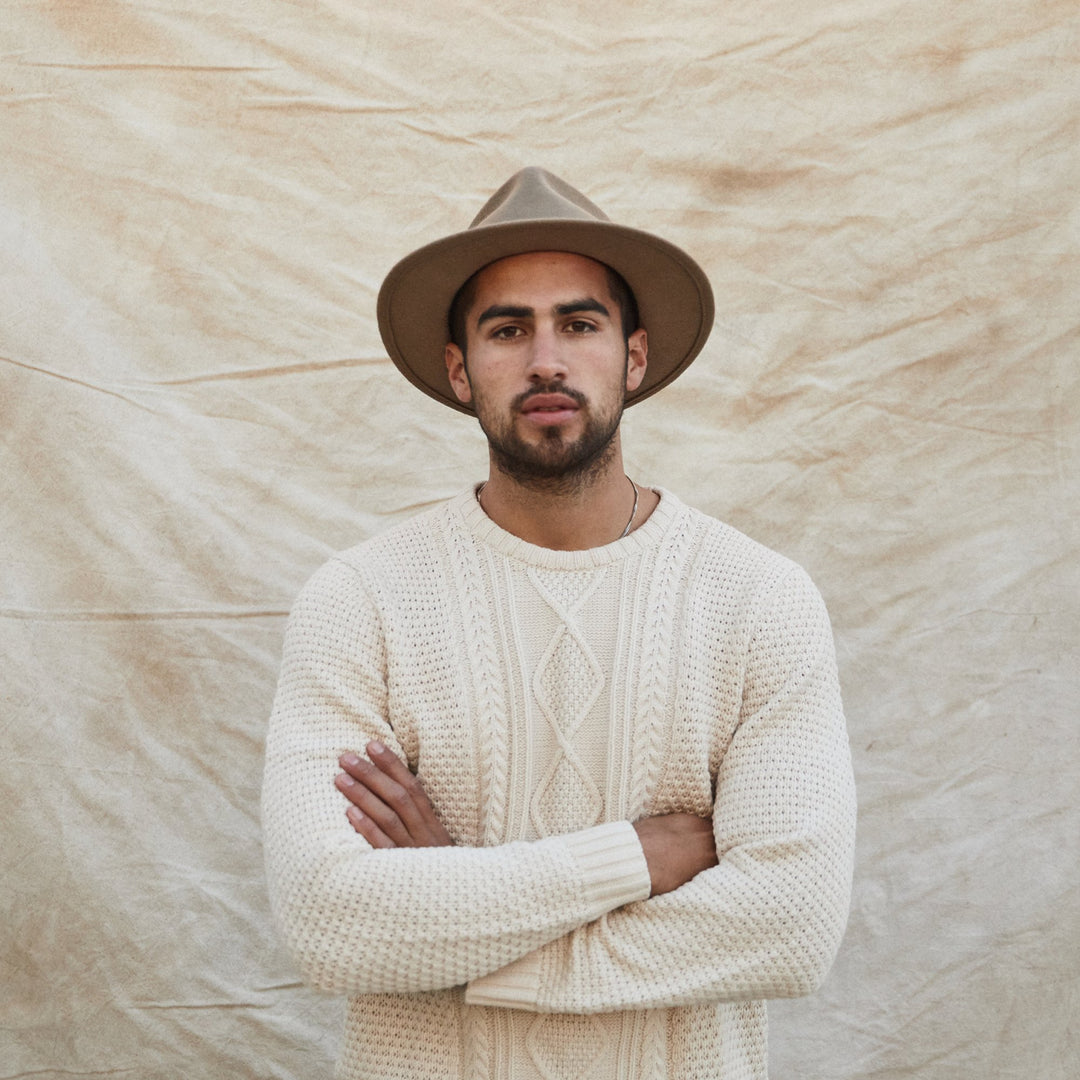 Yellow 108 Eastwood Fedora - Putty