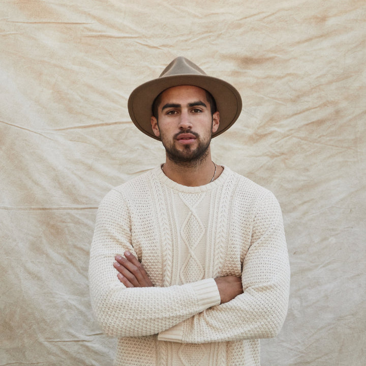 Yellow 108 Eastwood Fedora - Putty