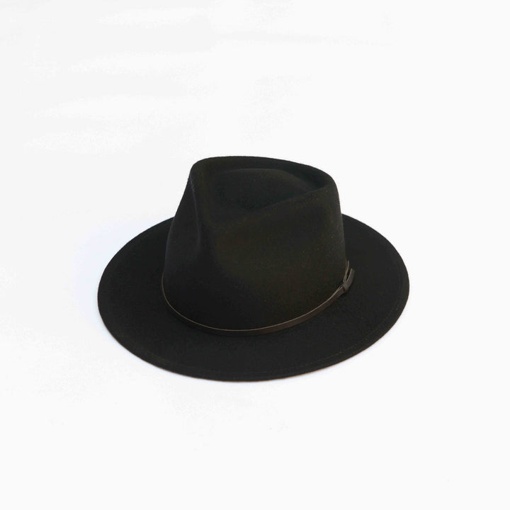 Yellow 108 Eastwood Fedora - Black