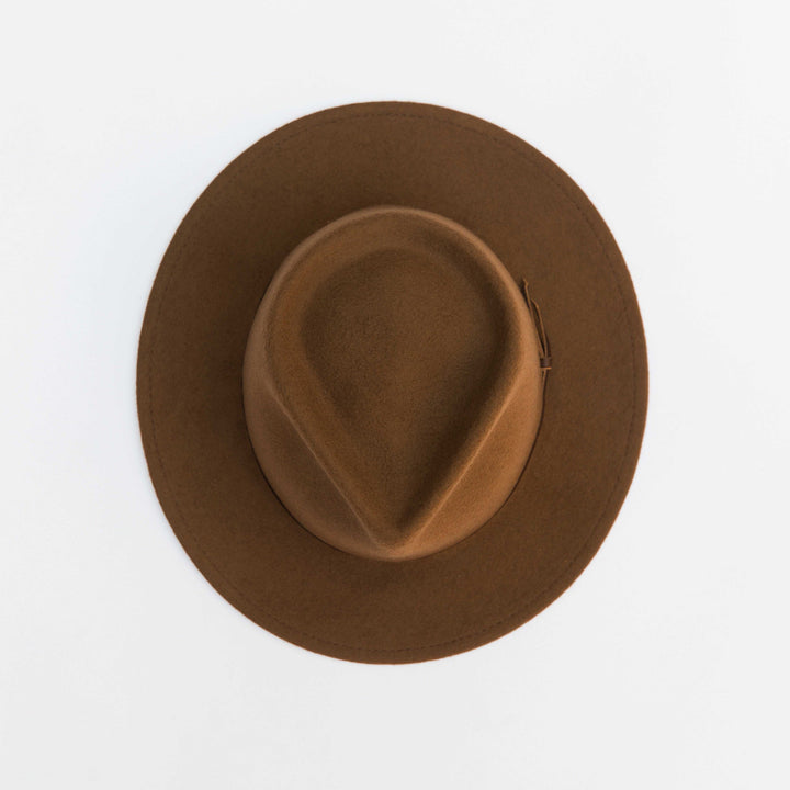 Yellow 108 Eastwood Fedora - Caramel