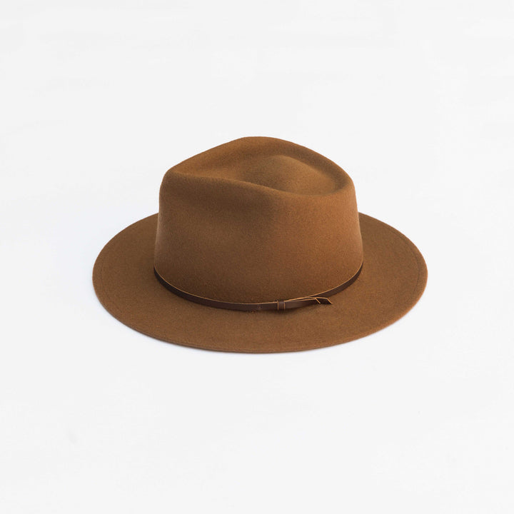 Yellow 108 Eastwood Fedora - Caramel