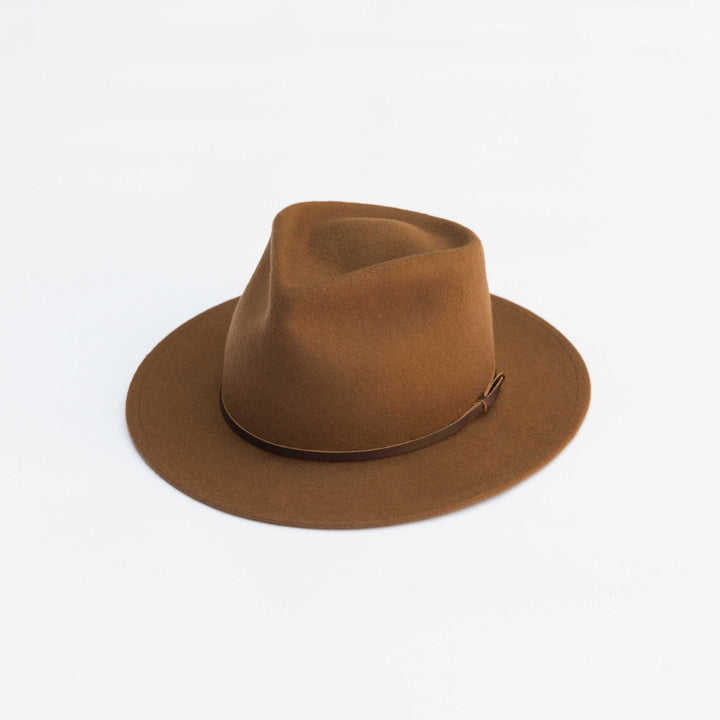 Yellow 108 Eastwood Fedora - Caramel