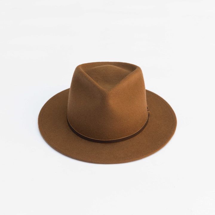 Yellow 108 Eastwood Fedora - Caramel