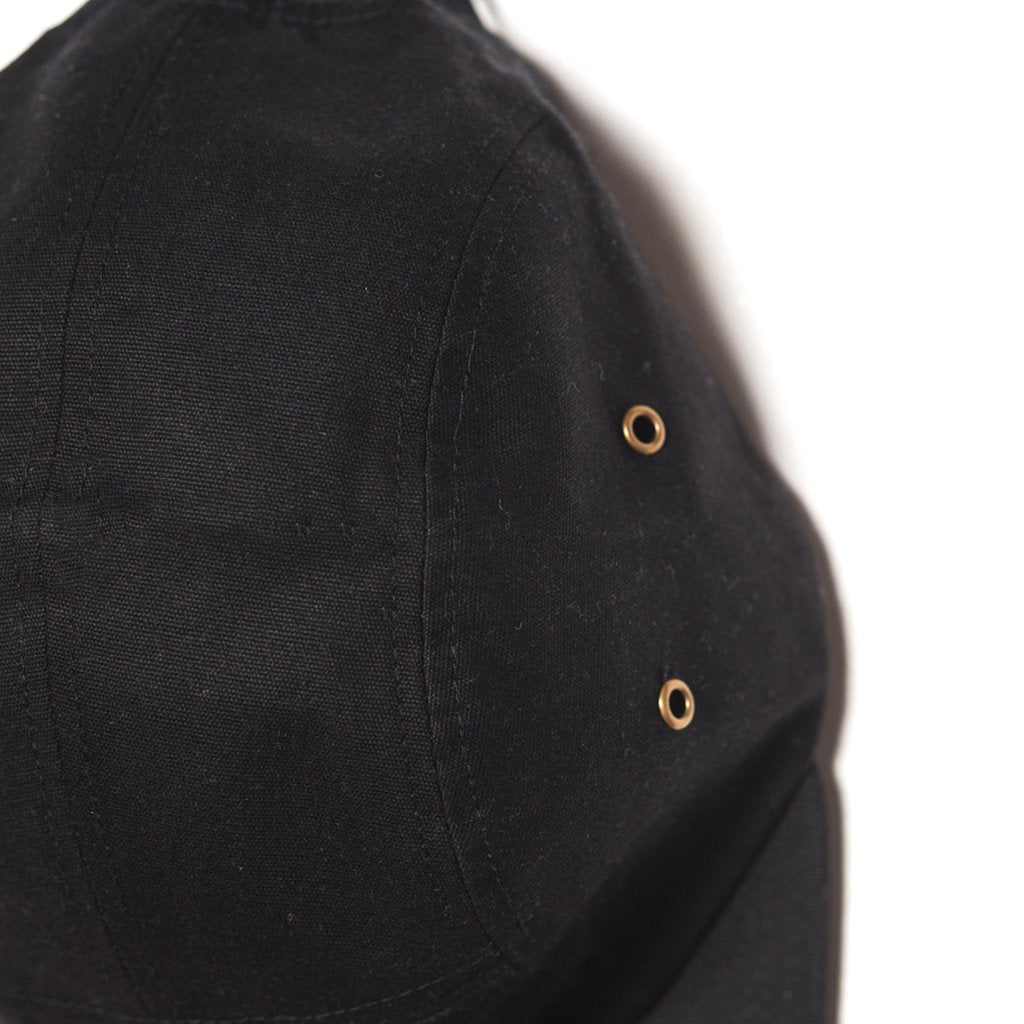 Yellow 108 Euclid 5-Panel Cap - Black Waxes Canvas