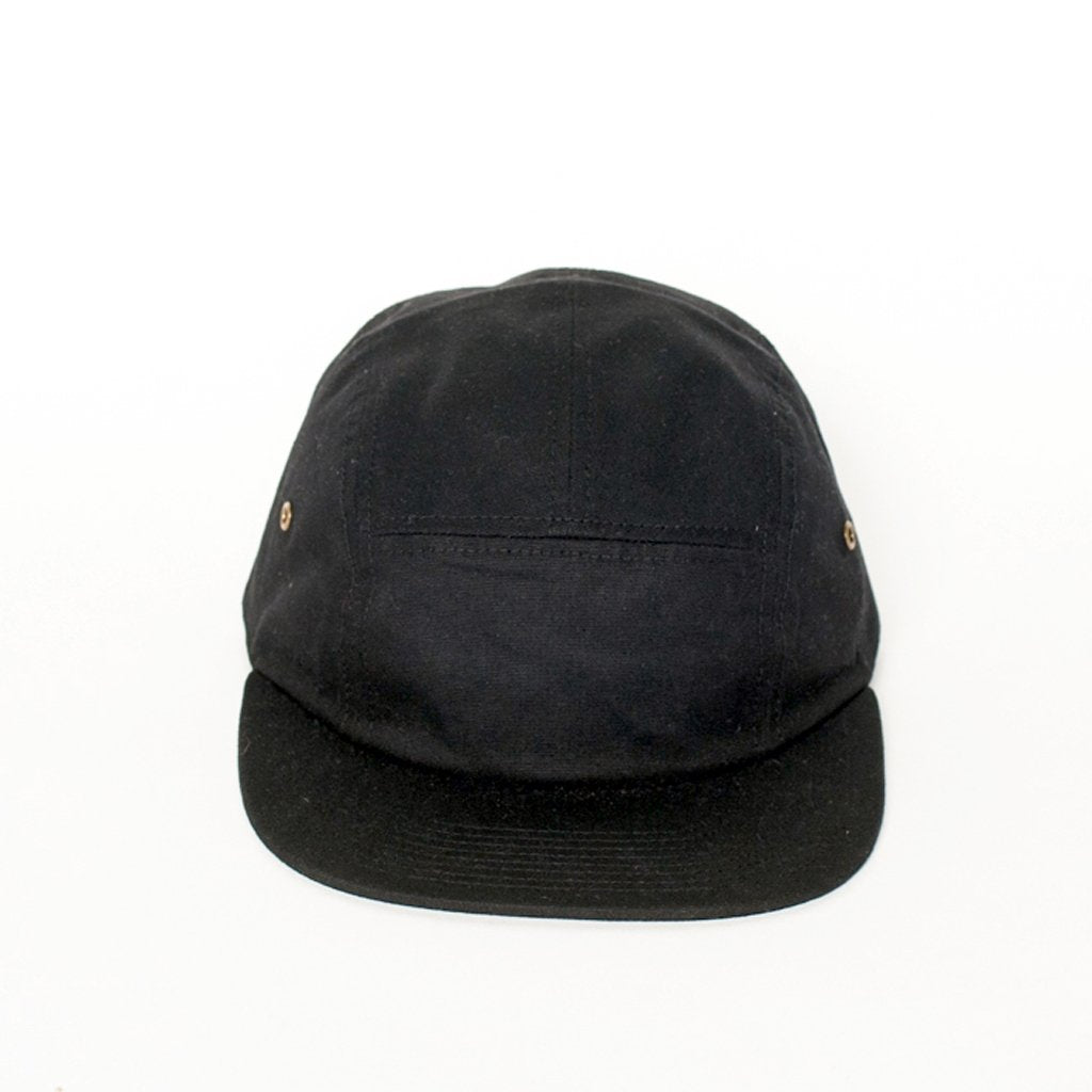 Yellow 108 Euclid 5-Panel Cap - Black Waxes Canvas