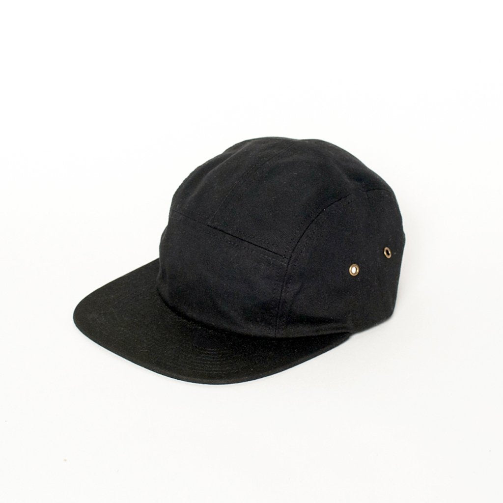 Yellow 108 Euclid 5-Panel Cap - Black Waxes Canvas