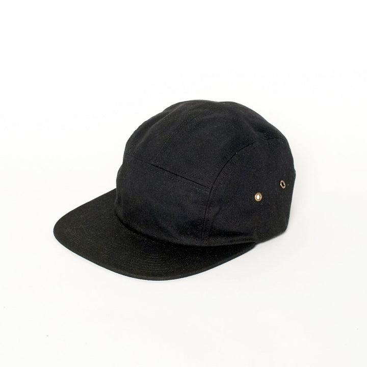 Yellow 108 Euclid 5-Panel Cap - Black Waxes Canvas