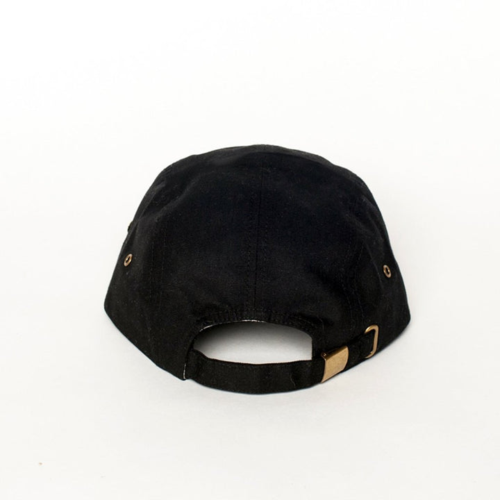 Yellow 108 Euclid 5-Panel Cap - Black Waxes Canvas
