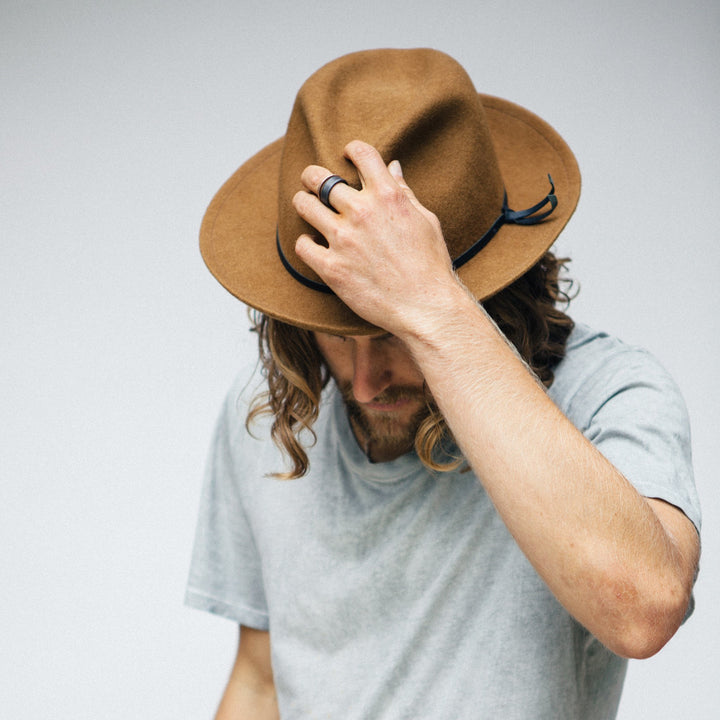 Yellow 108 Luke Fedora - Caramel