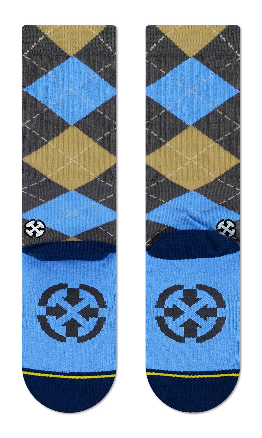 Spidey Argyle Blue Bamboo Socks - Large