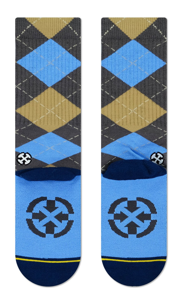 Spidey Argyle Blue Bamboo Socks - Large