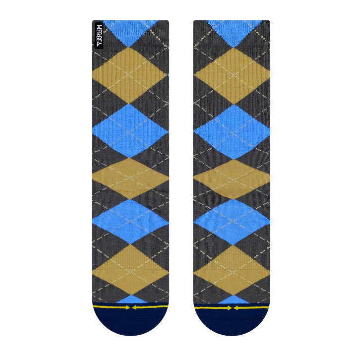 Spidey Argyle Blue Bamboo Socks - Large